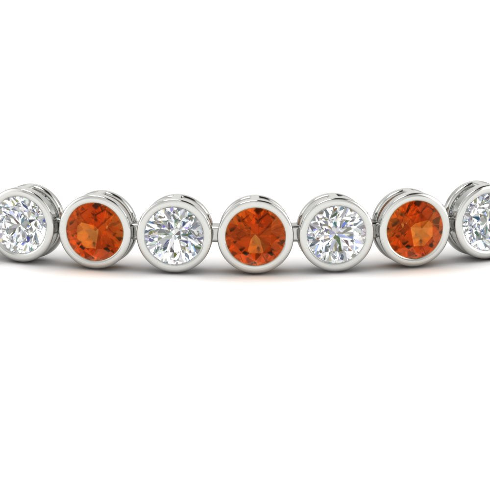 6.50 Carat Diamond Bezel Set Tennis Bracelet