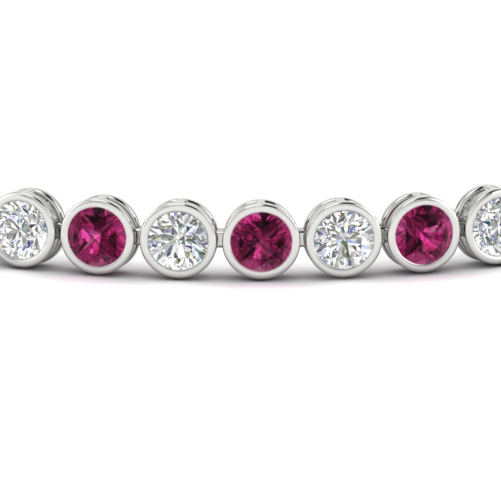 6.50 Carat Diamond Bezel Set Tennis Bracelet