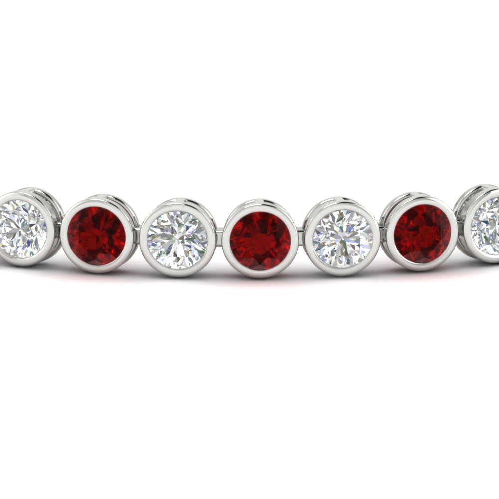 6.50 Carat Diamond Bezel Set Tennis Bracelet
