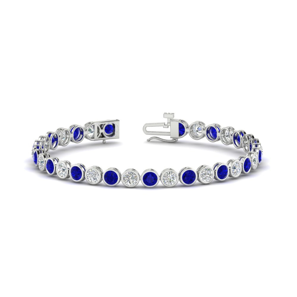 6.50 Carat Diamond Bezel Set Tennis Bracelet