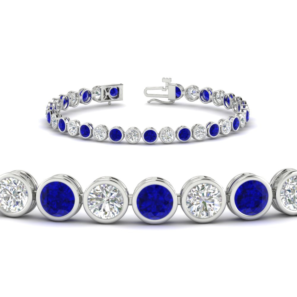 6.50 Carat Diamond Bezel Set Tennis Bracelet