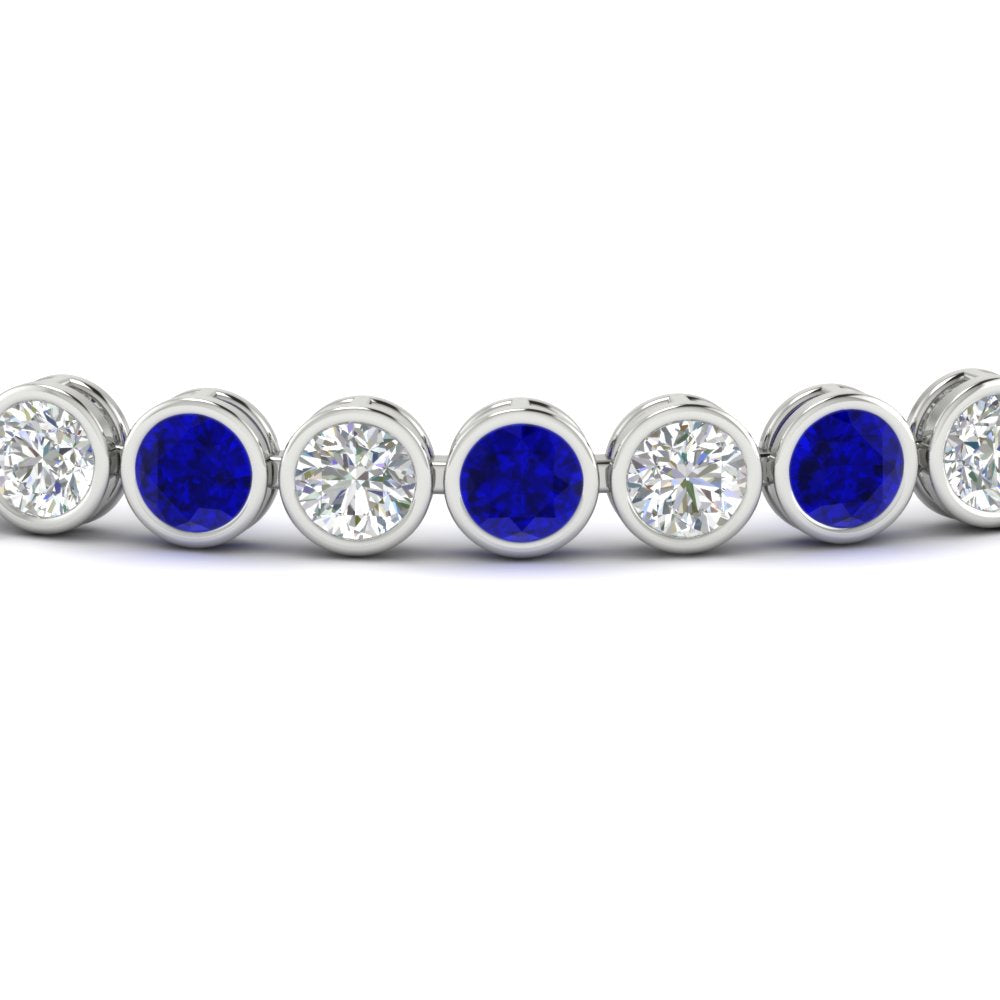 6.50 Carat Diamond Bezel Set Tennis Bracelet