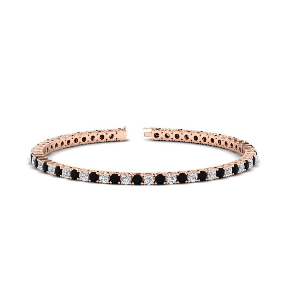6-Carat-Round-Diamond-Tennis-Bracelet-With-Black-Diamond-In-Rose-Gold-FDBRC8635ROGBLACK-6.00_20CT-NL-RG