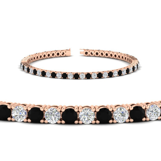 6-Carat-Round-Diamond-Tennis-Bracelet-With-Black-Diamond-In-Rose-Gold-FDBRC8635ROGBLACKANGLE2-6.00_20CT-NL-RG
