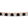 Load image into Gallery viewer, 6-Carat-Round-Diamond-Tennis-Bracelet-With-Black-Diamond-In-Rose-Gold-FDBRC8635ROGBLACKANGLE5-6.00_20CT-NL-RG