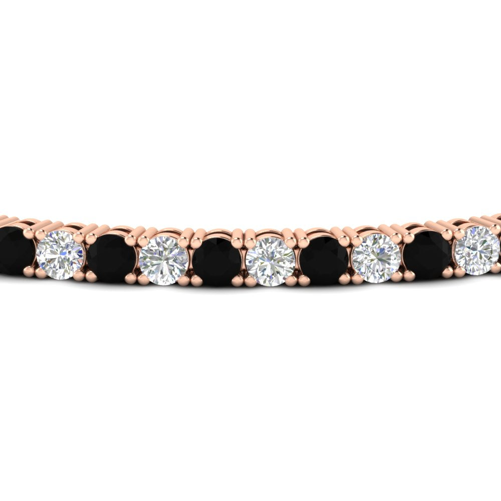 6-Carat-Round-Diamond-Tennis-Bracelet-With-Black-Diamond-In-Rose-Gold-FDBRC8635ROGBLACKANGLE5-6.00_20CT-NL-RG