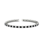 Load image into Gallery viewer, 6-Carat-Round-Diamond-Tennis-Bracelet-With-Black-Diamond-In-White-Gold-FDBRC8635ROGBLACK-6.00_20CT-NL-WG
