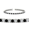 Load image into Gallery viewer, 6-Carat-Round-Diamond-Tennis-Bracelet-With-Black-Diamond-In-White-Gold-FDBRC8635ROGBLACKANGLE2-6.00_20CT-NL-WG