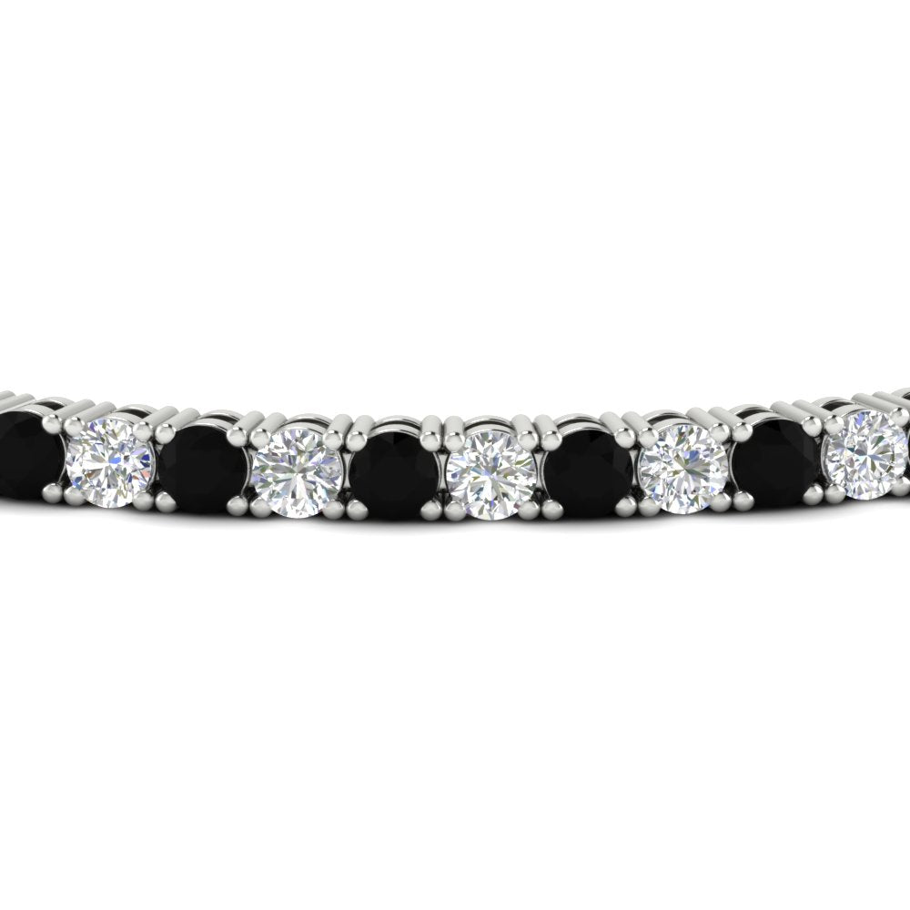 6-Carat-Round-Diamond-Tennis-Bracelet-With-Black-Diamond-In-White-Gold-FDBRC8635ROGBLACKANGLE5-6.00_20CT-NL-WG
