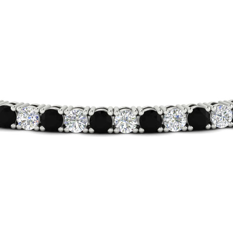 6-Carat-Round-Diamond-Tennis-Bracelet-With-Black-Diamond-In-White-Gold-FDBRC8635ROGBLACKANGLE5-6.00_20CT-NL-WG