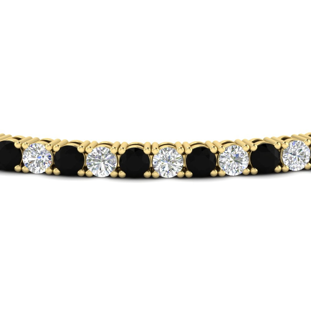 6-Carat-Round-Diamond-Tennis-Bracelet-With-Black-Diamond-In-Yellow-Gold-FDBRC8635ROGBLACKANGLE5-6.00_20CT-NL-YG