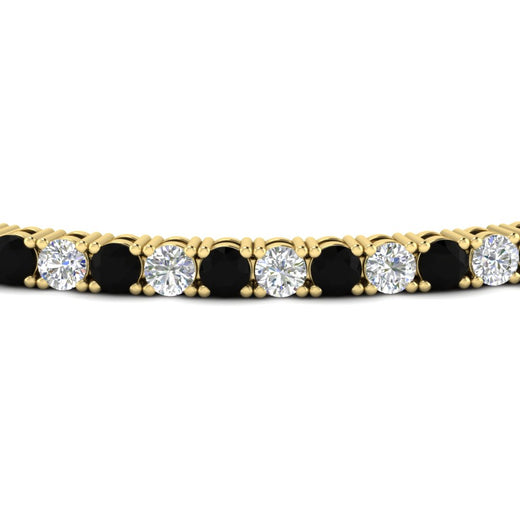 6-Carat-Round-Diamond-Tennis-Bracelet-With-Black-Diamond-In-Yellow-Gold-FDBRC8635ROGBLACKANGLE5-6.00_20CT-NL-YG