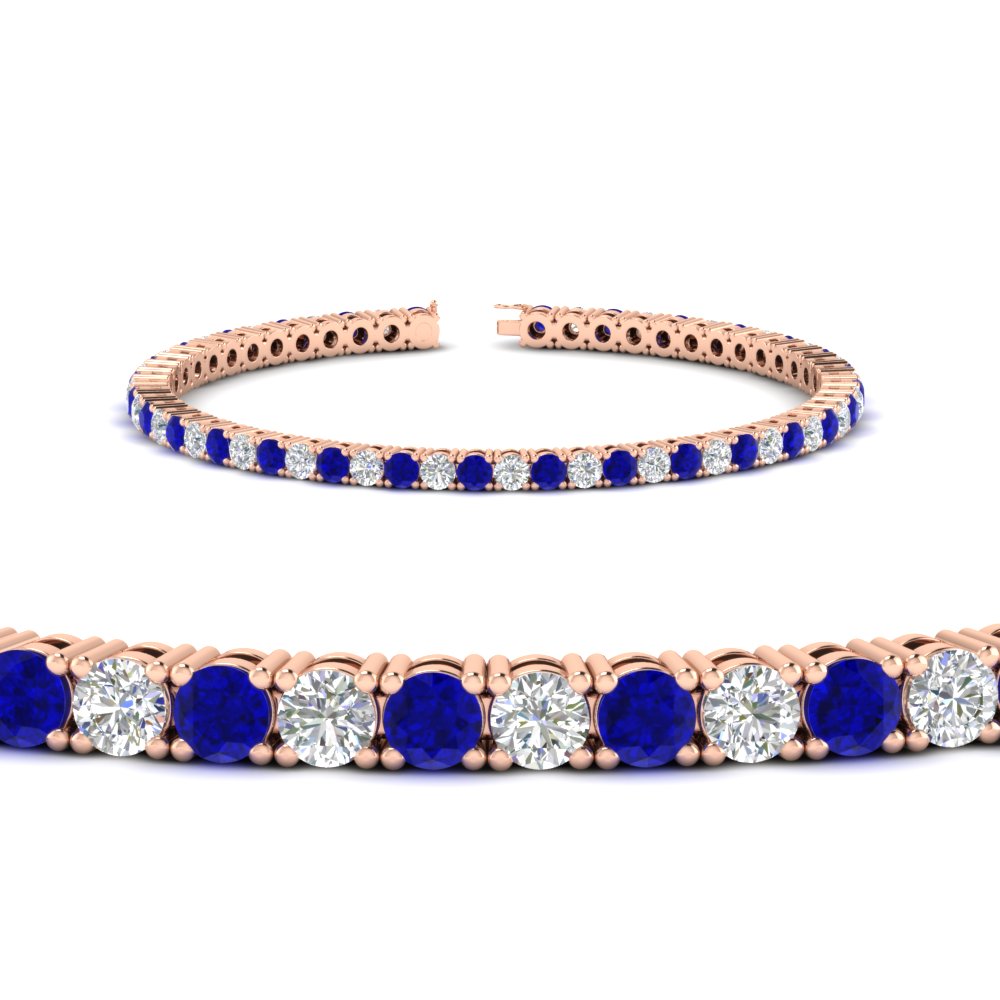6-Carat-Round-Diamond-Tennis-Bracelet-With-Blue-Sapphire-In-Rose-Gold-FDBRC8635ROGSABLANGLE2-6.00_20CT-NL-RG