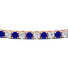 Load image into Gallery viewer, 6-Carat-Round-Diamond-Tennis-Bracelet-With-Blue-Sapphire-In-Rose-Gold-FDBRC8635ROGSABLANGLE5-6.00_20CT-NL-RG
