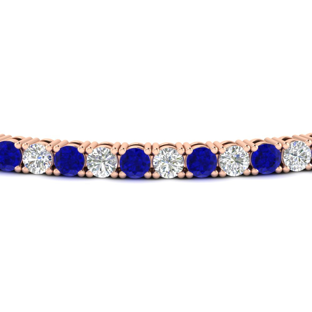 6-Carat-Round-Diamond-Tennis-Bracelet-With-Blue-Sapphire-In-Rose-Gold-FDBRC8635ROGSABLANGLE5-6.00_20CT-NL-RG