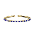 Load image into Gallery viewer, 6-Carat-Round-Diamond-Tennis-Bracelet-With-Blue-Sapphire-In-Yellow-Gold-FDBRC8635ROGSABL-6.00_20CT-NL-YG
