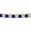 Load image into Gallery viewer, 6-Carat-Round-Diamond-Tennis-Bracelet-With-Blue-Sapphire-In-Yellow-Gold-FDBRC8635ROGSABLANGLE5-6.00_20CT-NL-YG