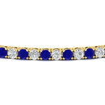 Load image into Gallery viewer, 6-Carat-Round-Diamond-Tennis-Bracelet-With-Blue-Sapphire-In-Yellow-Gold-FDBRC8635ROGSABLANGLE5-6.00_20CT-NL-YG
