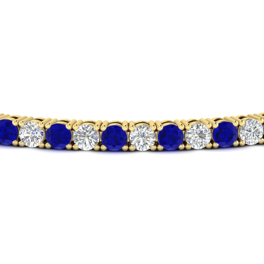 6-Carat-Round-Diamond-Tennis-Bracelet-With-Blue-Sapphire-In-Yellow-Gold-FDBRC8635ROGSABLANGLE5-6.00_20CT-NL-YG