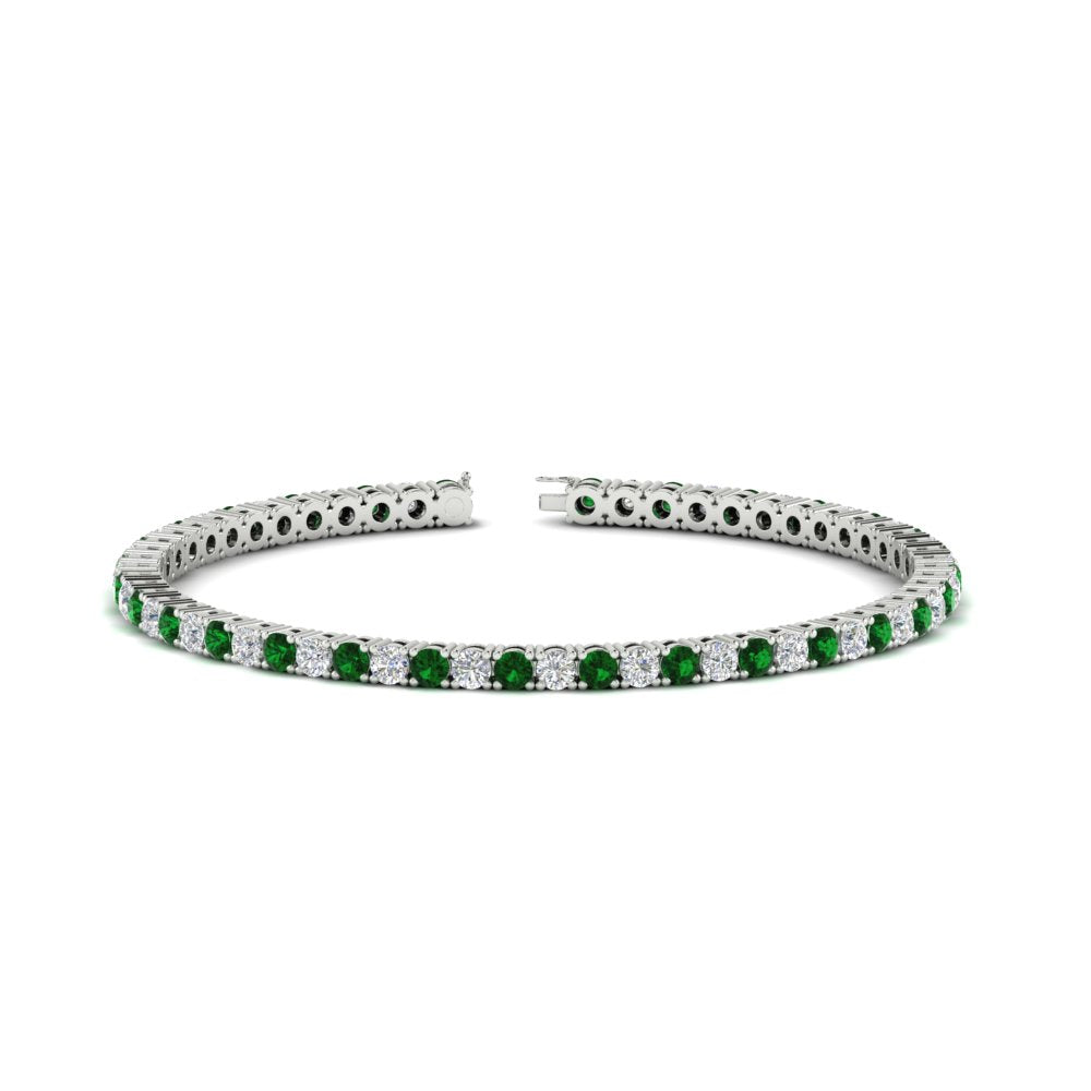 6-Carat-Round-Diamond-Tennis-Bracelet-With-Green-Emerald-In-White-Gold-FDBRC8635ROGEMGR-6.00_20CT-NL-WG