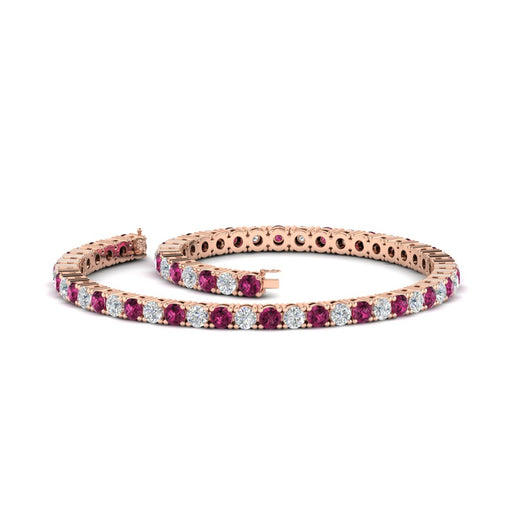 6-Carat-Round-Diamond-Tennis-Bracelet-With-Pink-Sapphire-In-Rose-Gold-FDBRC8635ROGSADRPIANGLE4-6.00_20CT-NL-RG