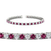 Load image into Gallery viewer, 6-Carat-Round-Diamond-Tennis-Bracelet-With-Pink-Sapphire-In-White-Gold-FDBRC8635ROGSADRPIANGLE2-6.00_20CT-NL-WG