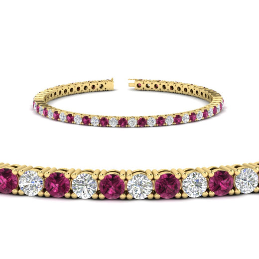 6-Carat-Round-Diamond-Tennis-Bracelet-With-Pink-Sapphire-In-Yellow-Gold-FDBRC8635ROGSADRPIANGLE2-6.00_20CT-NL-YG