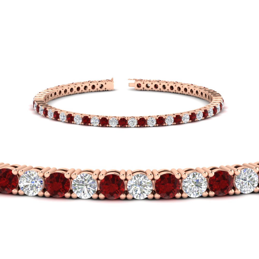 6-Carat-Round-Diamond-Tennis-Bracelet-With-Red-Ruby-In-Rose-Gold-FDBRC8635ROGRUDRANGLE2-6.00_20CT-NL-RG