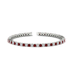 Load image into Gallery viewer, 6-Carat-Round-Diamond-Tennis-Bracelet-With-Red-Ruby-In-White-Gold-FDBRC8635ROGRUDR-6.00_20CT-NL-WG
