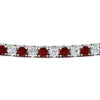 Load image into Gallery viewer, 6-Carat-Round-Diamond-Tennis-Bracelet-With-Red-Ruby-In-White-Gold-FDBRC8635ROGRUDRANGLE5-6.00_20CT-NL-WG