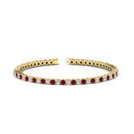 Load image into Gallery viewer, 6-Carat-Round-Diamond-Tennis-Bracelet-With-Red-Ruby-In-Yellow-Gold-FDBRC8635ROGRUDR-6.00_20CT-NL-YG

