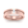 Load image into Gallery viewer, 6-Mm-single-diamond-mens-wedding-band-in-rose-gold-FD10377BANGLE5-NL-RG