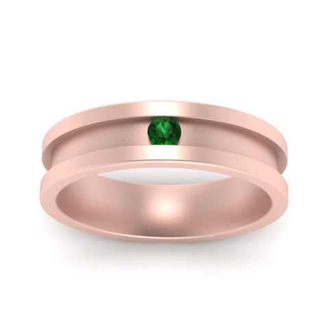 6-Mm-single-emerald-mens-wedding-band-in-rose-gold-FD10377BGEMGRANGLE5-NL-RG