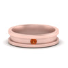 Load image into Gallery viewer, 6-Mm-single-orange-sapphire-mens-wedding-band-in-rose-gold-FD10377BGSAOR-NL-RG