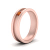Load image into Gallery viewer, 6-Mm-single-orange-sapphire-mens-wedding-band-in-rose-gold-FD10377BGSAORANGLE2-NL-RG