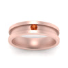 Load image into Gallery viewer, 6-Mm-single-orange-sapphire-mens-wedding-band-in-rose-gold-FD10377BGSAORANGLE5-NL-RG
