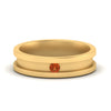 Load image into Gallery viewer, 6-Mm-single-orange-sapphire-mens-wedding-band-in-yellow-gold-FD10377BGSAOR-NL-YG