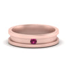 Load image into Gallery viewer, 6-Mm-single-pink-sapphire-mens-wedding-band-in-rose-gold-FD10377BGSADRPI-NL-RG