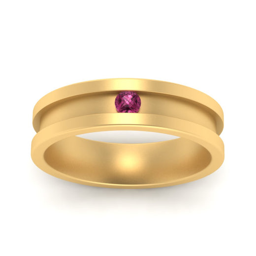 6-Mm-single-pink-sapphire-mens-wedding-band-in-yellow-gold-FD10377BGSADRPIANGLE5-NL-YG