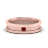 Load image into Gallery viewer, 6-Mm-single-ruby-mens-wedding-band-in-rose-gold-FD10377BGRUDR-NL-RG