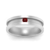 Load image into Gallery viewer, 6-Mm-single-ruby-mens-wedding-band-in-white-gold-FD10377BGRUDRANGLE5-NL-WG