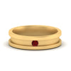 Load image into Gallery viewer, 6-Mm-single-ruby-mens-wedding-band-in-yellow-gold-FD10377BGRUDR-NL-YG
