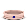 Load image into Gallery viewer, 6-Mm-single-sapphire-mens-wedding-band-in-rose-gold-FD10377BGSABL-NL-RG