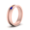Load image into Gallery viewer, 6-Mm-single-sapphire-mens-wedding-band-in-rose-gold-FD10377BGSABLANGLE2-NL-RG