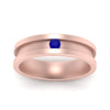 Load image into Gallery viewer, 6-Mm-single-sapphire-mens-wedding-band-in-rose-gold-FD10377BGSABLANGLE5-NL-RG