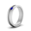 Load image into Gallery viewer, 6-Mm-single-sapphire-mens-wedding-band-in-white-gold-FD10377BGSABLANGLE2-NL-WG