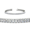 Load image into Gallery viewer, 6-carat-Emerald-cut-diamond-tennis-bracelet-in-white-gold-FDBRC10449EMANGLE2-6.00CT-NL-WG.jpg
