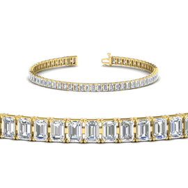 6 Carat Emerald Cut Diamond Tennis Bracelet