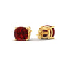 Load image into Gallery viewer, 6-carat-cushion-cut-ruby-basket-stud-earring-in-yellow-gold-fdear10411cugerudrangle4-6.00ct-nl-yg.jpg