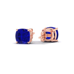 Load image into Gallery viewer, 6-carat-cushion-cut-sapphire-basket-stud-earring-in-rose-gold-fdear10411cugsablangle4-6.00ct-nl-rg.jpg